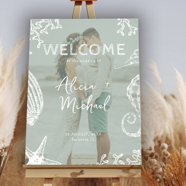 Póster Foto de pareja boda costera de bienvenida  (Subido por el creador)