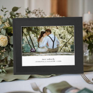 Póster Foto de pareja Cita de amor Elegante boda