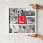 Póster Foto De Pareja Collage Moderna Y Cita De La Luna<br><div class="desc">Foto De Pareja Collage Moderna Y Cita De La Luna</div>