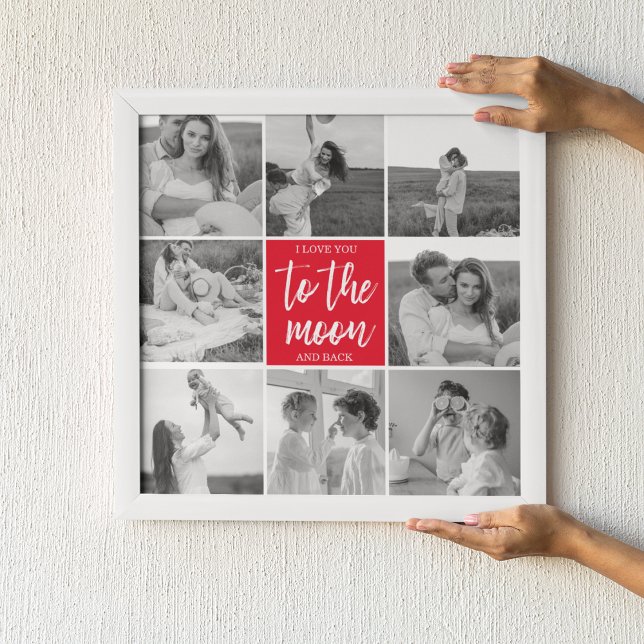 Póster Foto De Pareja Collage Moderna Y Cita De La Luna (Subido por el creador)