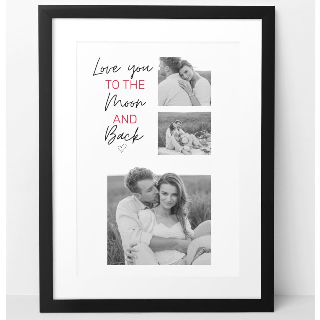 Póster Foto De Pareja Collage Y Cita Romántica A La Luna (Subido por el creador)
