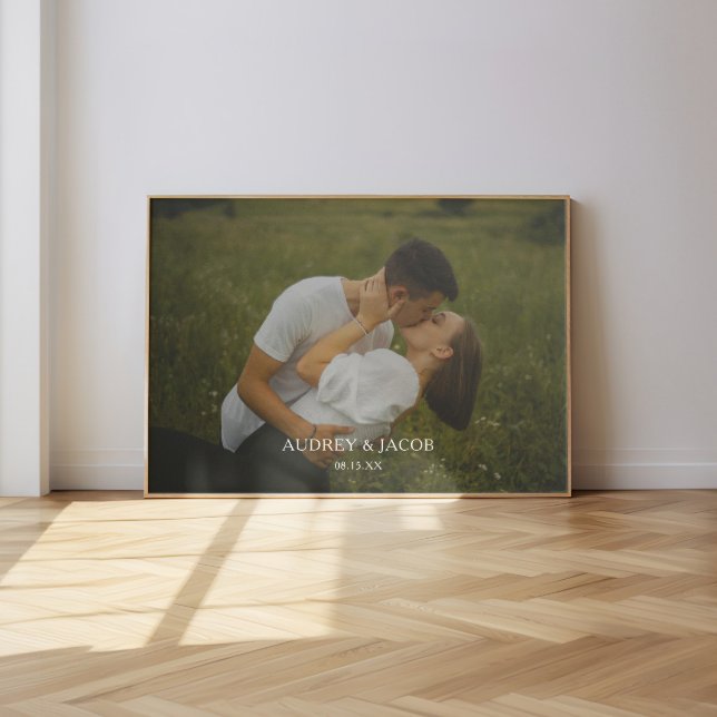 Póster Foto de pareja de novios con nombres personalizado (Subido por el creador)