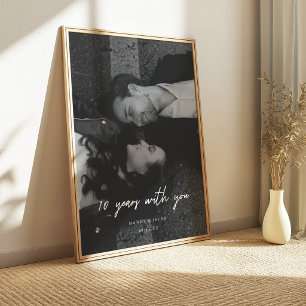 Póster Foto de Pareja Moderna 10 Años de Bodas