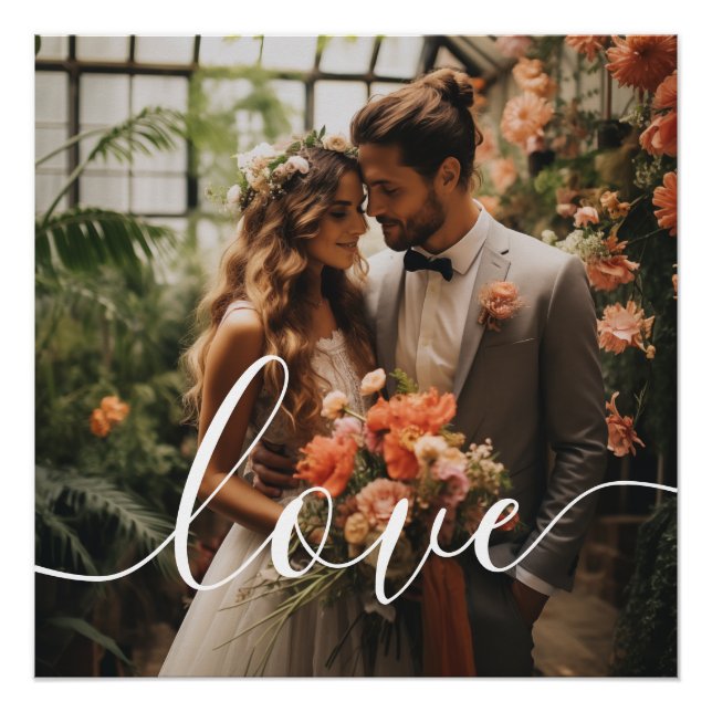 Póster Foto de pareja personalizada 'Amor' (Anverso)