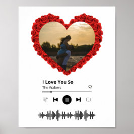 Póster Foto de parejas personalizados | Flores de sombra 