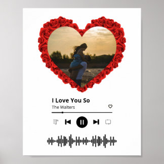 Póster Foto de parejas personalizados | Flores de sombra 