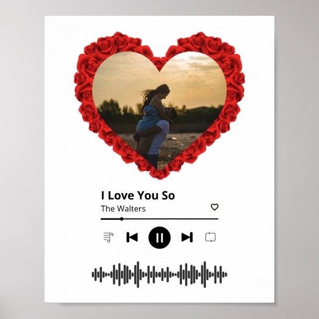 Póster Foto de parejas personalizados | Flores de sombra  (Frente)