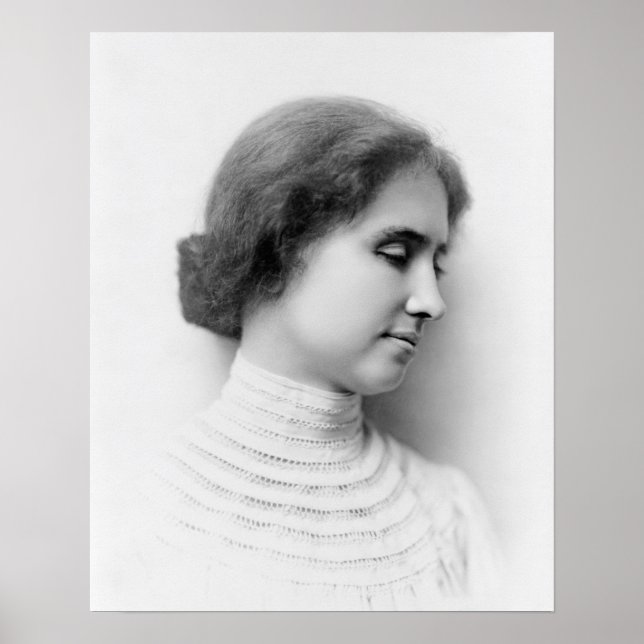 Póster Foto de perfil de Helen Keller (Frente)