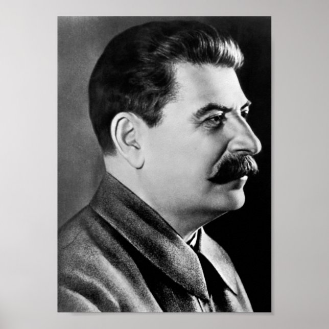 Póster Foto de perfil de Joseph Stalin (Frente)