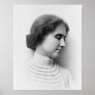 Póster foto de perfil vintage de Helen Keller