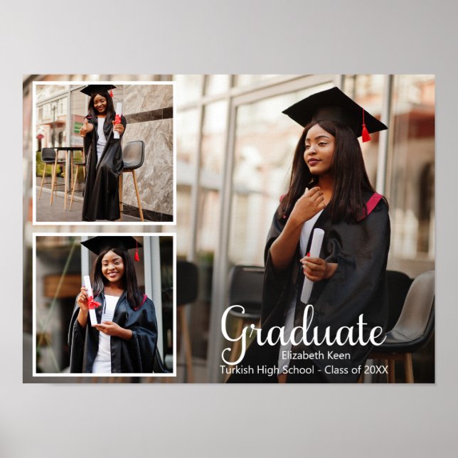 Póster Foto de Personalizado de graduación (Frente)