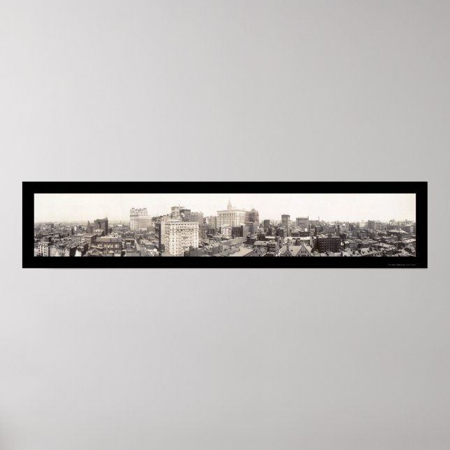 Póster Foto de Philadelphia Skyline de 1913 (Frente)