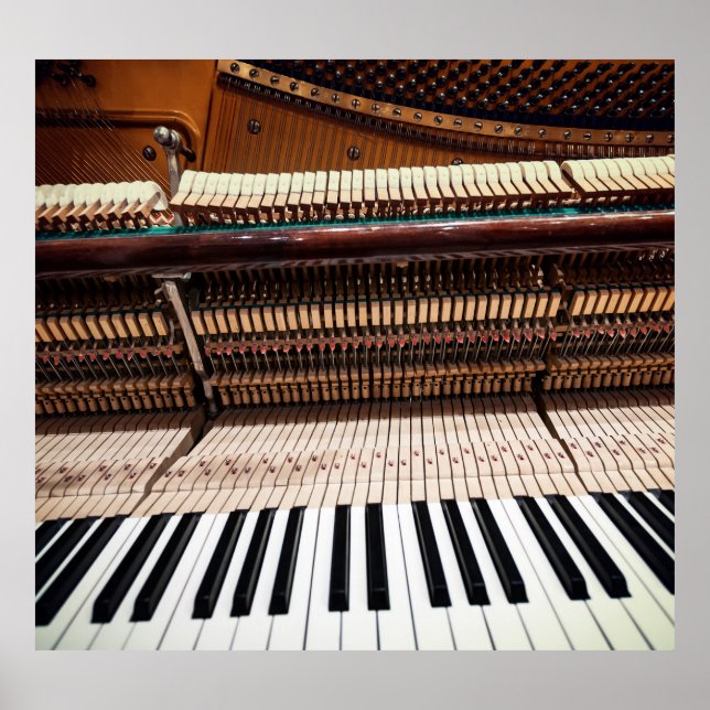 Póster Foto de piano de antiguo concierto (Frente)