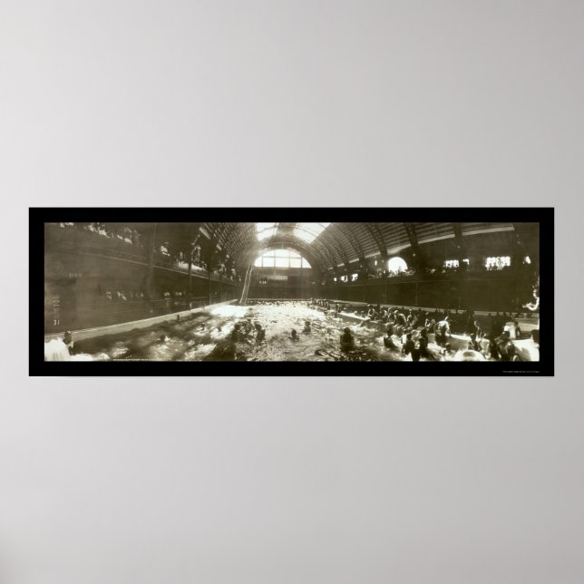 Póster Foto de Plunge de Santa Cruz, 1908 (Frente)