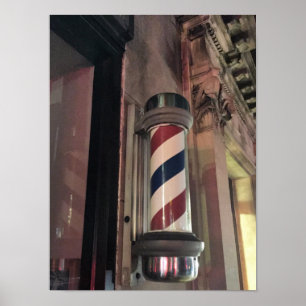 Póster Foto de poste de barbería