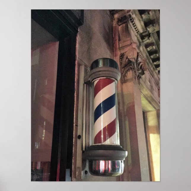 Póster Foto de poste de barbería (Frente)