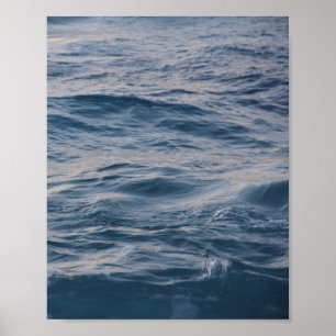 Póster Foto de primer plano de rizaduras de agua de mar