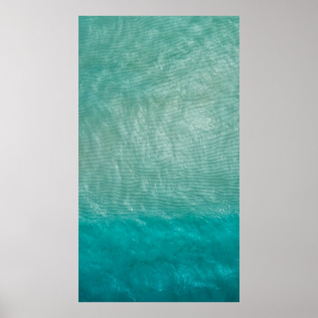 Póster Foto de primer plano de tela verde (Frente)