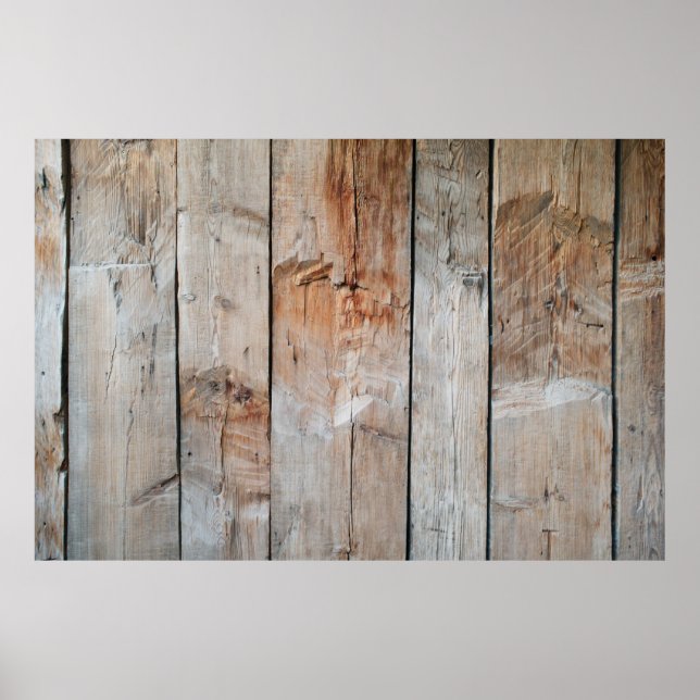 Póster Foto de primer plano del panel de madera (Frente)