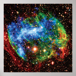 Póster Foto de ráfaga de rayos gamma del remanente de sup