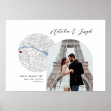 Foto de regalo de Boda de compromiso de mapa de Pa