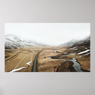 PÓSTER FOTO DE ROAD HACIA LA MONTAÑA