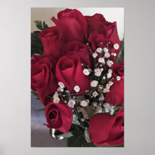 Póster Foto de Rosas Rojas