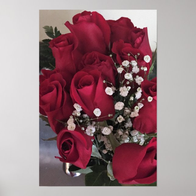 Póster Foto de Rosas Rojas (Frente)