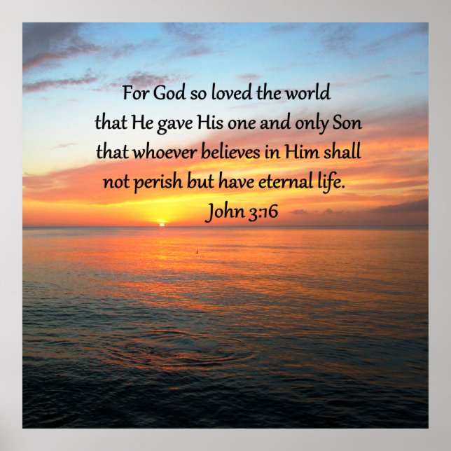 PÓSTER FOTO DE SERENE JOHN 3:16 SUNRISE (Frente)