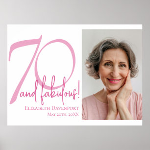Póster Foto de setenta y fabuloso cumpleaños 70 
