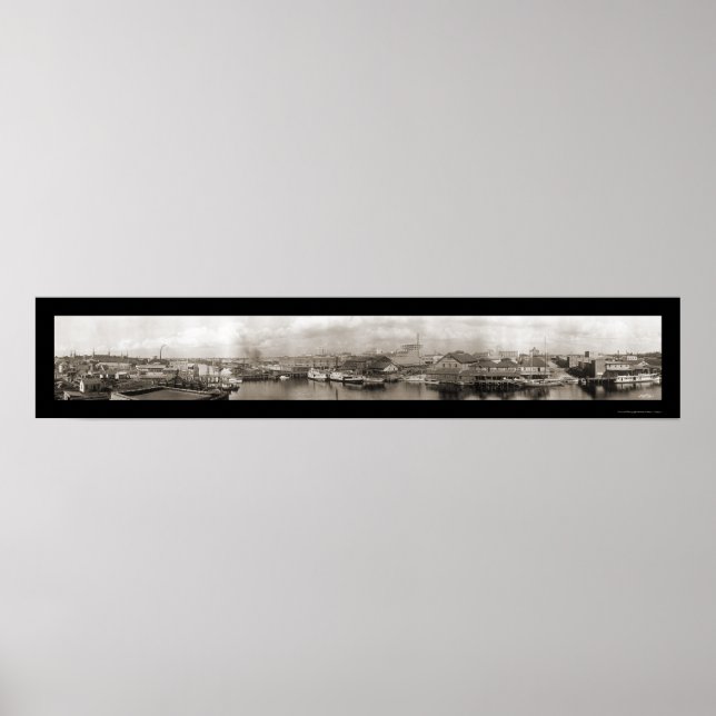 Póster Foto de Tampa FL Waterfront 1913 (Frente)