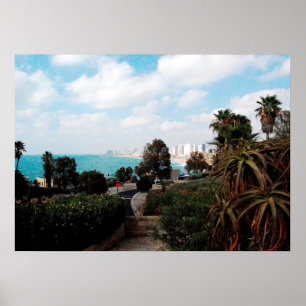 Póster Foto de Tel Aviv del parque de Abrasha, Jaffa,