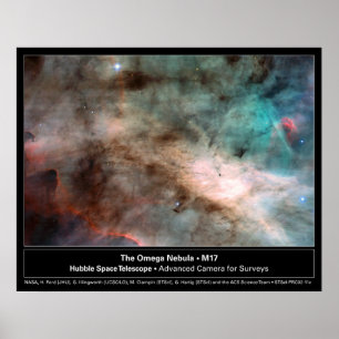 Póster Foto de Telescopio Hubble Omega Nebula M17