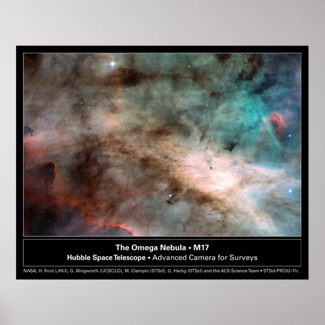 Póster Foto de Telescopio Hubble Omega Nebula M17 (Frente)