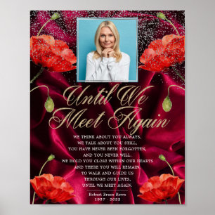 Póster Foto de terciopelo Elegante poema funerario de ros