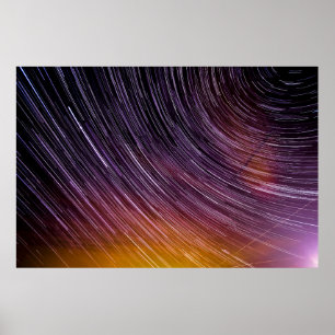 Póster Foto de Timelapse del cielo estrellado