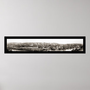 Póster Foto de Train & City Lynchburg 1915