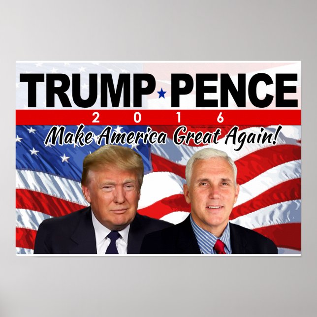 Póster Foto de Trump Pence 2016 (Frente)
