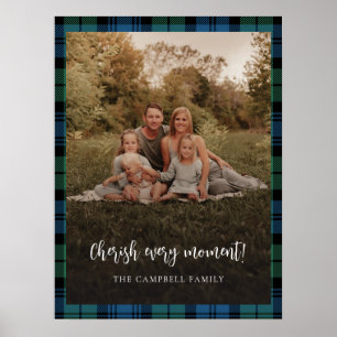 Póster Foto de un Personalizado de Campbell Tartan en for