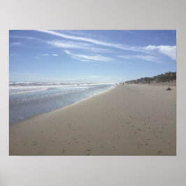 Póster FOTO de una playa del Océano Atlántico en marea ba