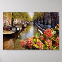 Foto de verano del Canal de Amsterdam de Bloemgrac