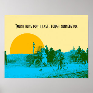Póster Foto de Vintage Inspirador de la maratón de carre