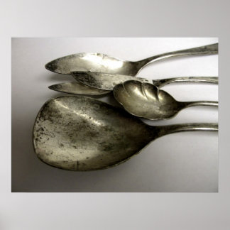 Póster Foto de vintage silverware