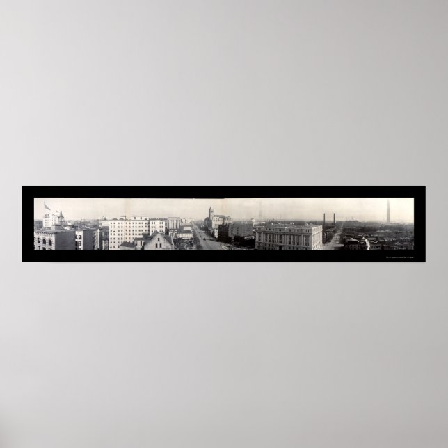 Póster Foto de Washington DC Birdseye 1909 (Frente)