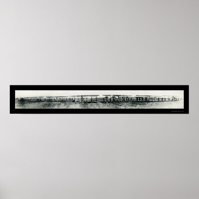 Póster Foto de WWI de 1913 de Airplane Pilots (Frente)