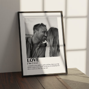 Póster Foto del aniversario del personalizado con mensaje