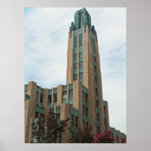 Póster Foto del art déco del edificio de Wilshire de los