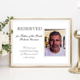 Póster Foto del Asiento Memorial del Padre de la Novia en