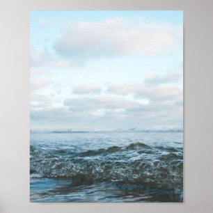 Póster Foto del atardecer en la playa de California