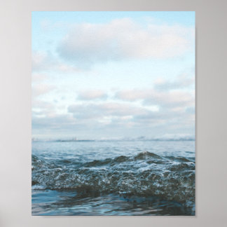 Póster Foto del atardecer en la playa de California